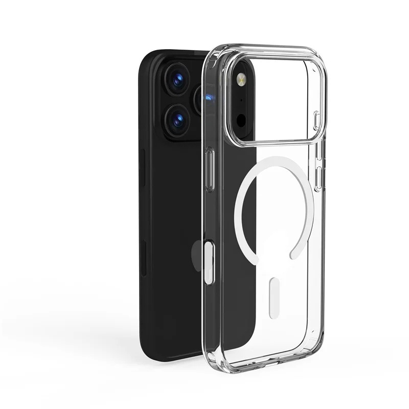 Crystal Transparent Magnetic iPhone Case — Shockproof Clear Cover, Anti-Fingerprint, Anti-Scratch, Dustproof, Lightweight Full Protection for Wireless Charging