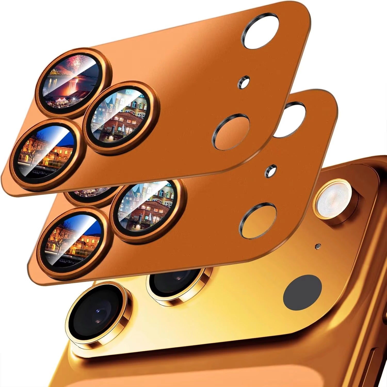 Elite iPhone Camera Lens Protector, Alloy Metal Tempered Glass Ring with Full Coverage, Scratch Resistance, Anti-Reflection & Shatter Protection