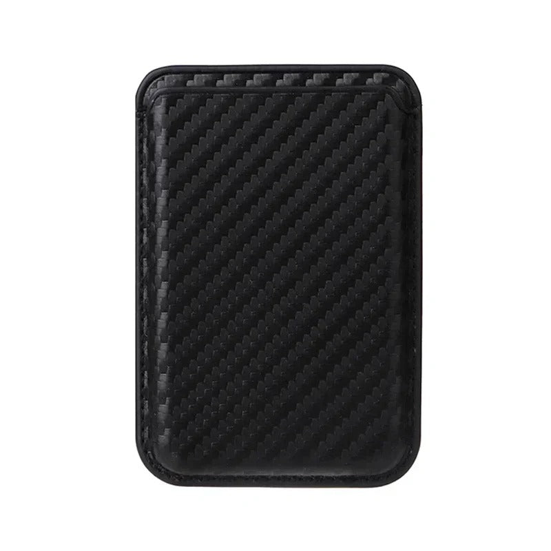 Elite iPhone Carbon Fiber MagSafe Wallet, Strong Magnetic Card Holder with Slim Storage Pocket, Anti-Fingerprint Lightweight Design