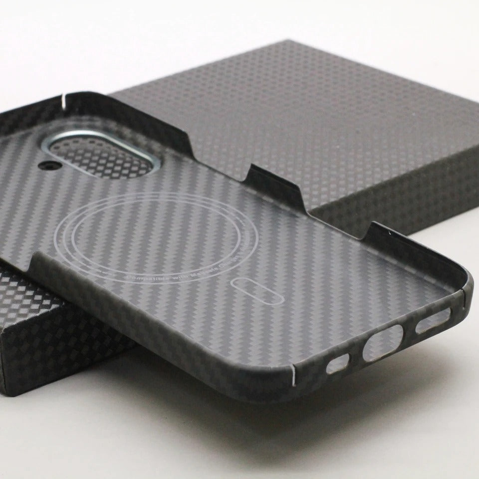 Elite iPhone Case — MagSafe Aramid Carbon Fiber Magnetic Cover with Slim Tough Protection, Anti-Fingerprint Non-Slip Design