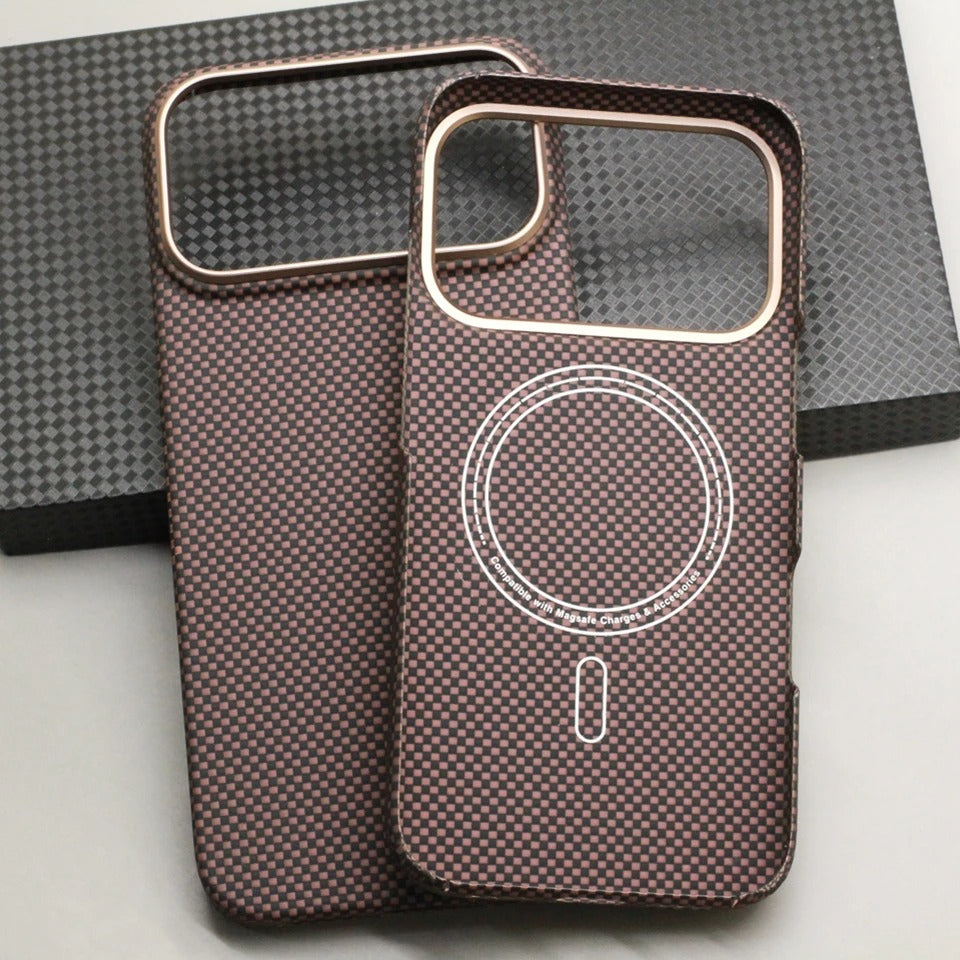 Elite iPhone Case — MagSafe Aramid Carbon Fiber Magnetic Cover with Slim Tough Protection, Anti-Fingerprint Non-Slip Design