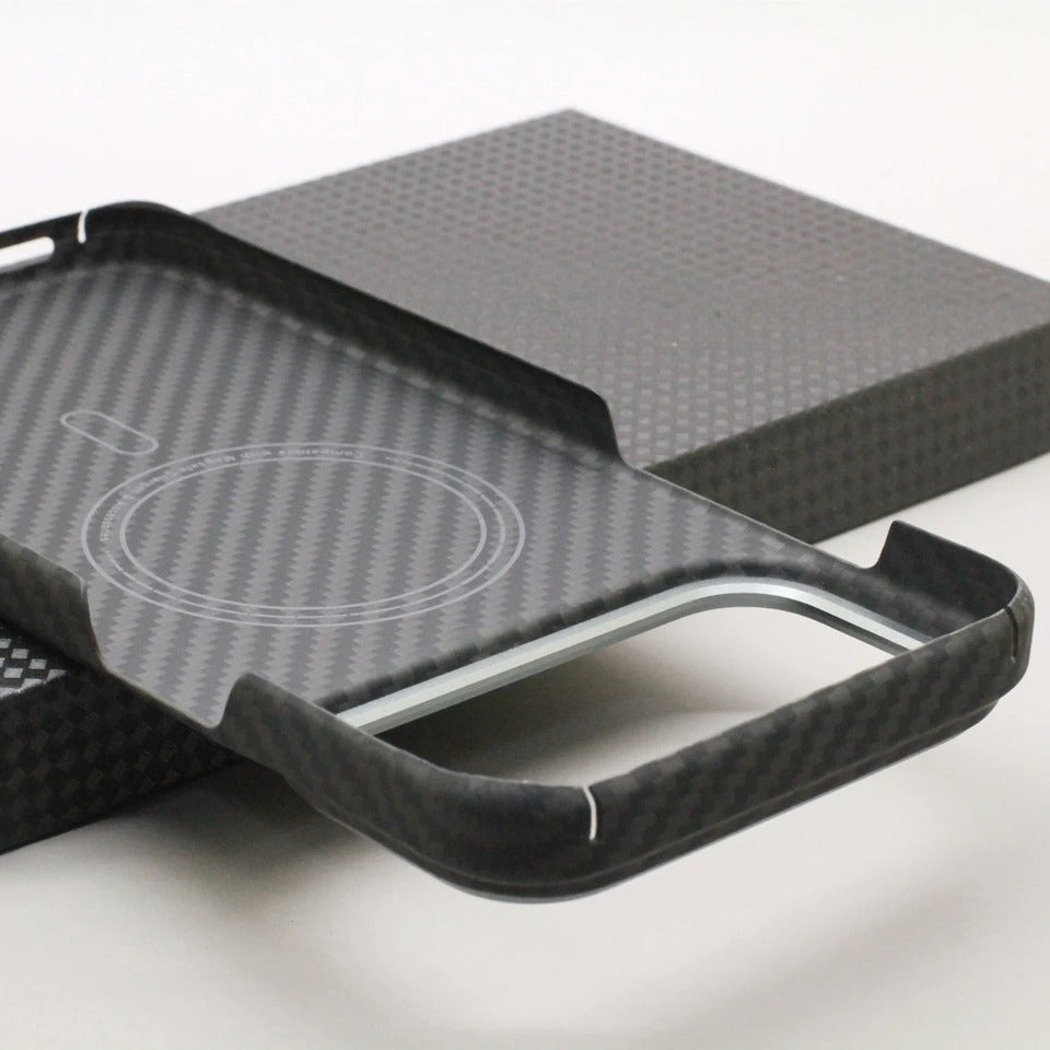 Elite iPhone Case — MagSafe Aramid Carbon Fiber Magnetic Cover with Slim Tough Protection, Anti-Fingerprint Non-Slip Design