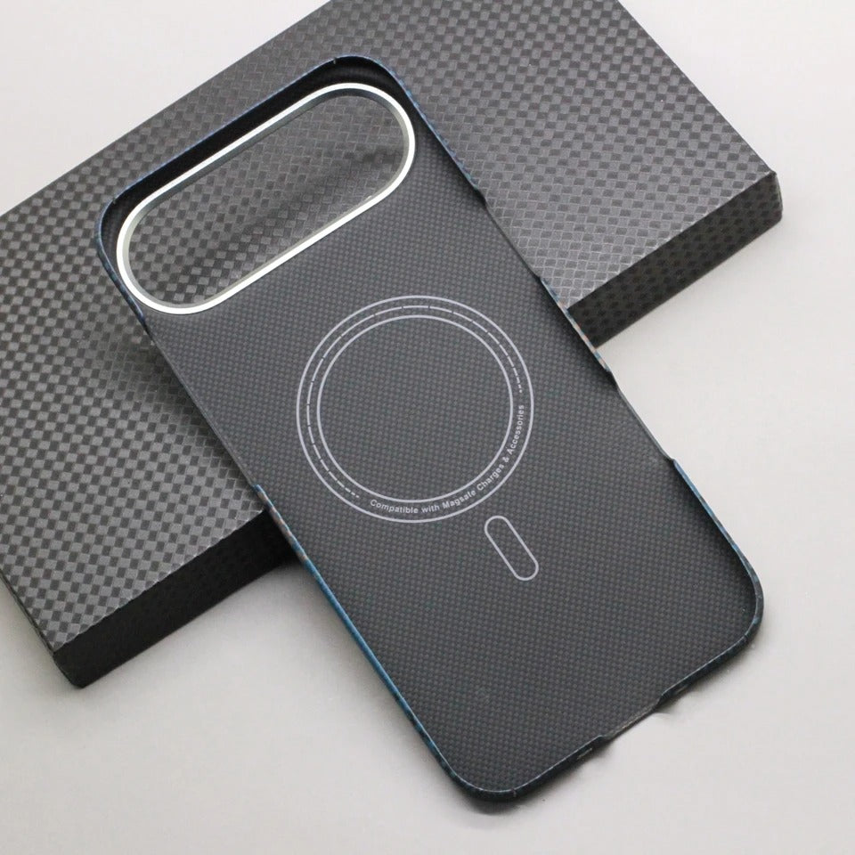 Elite iPhone Case — MagSafe Aramid Carbon Fiber Magnetic Cover with Slim Tough Protection, Anti-Fingerprint Non-Slip Design