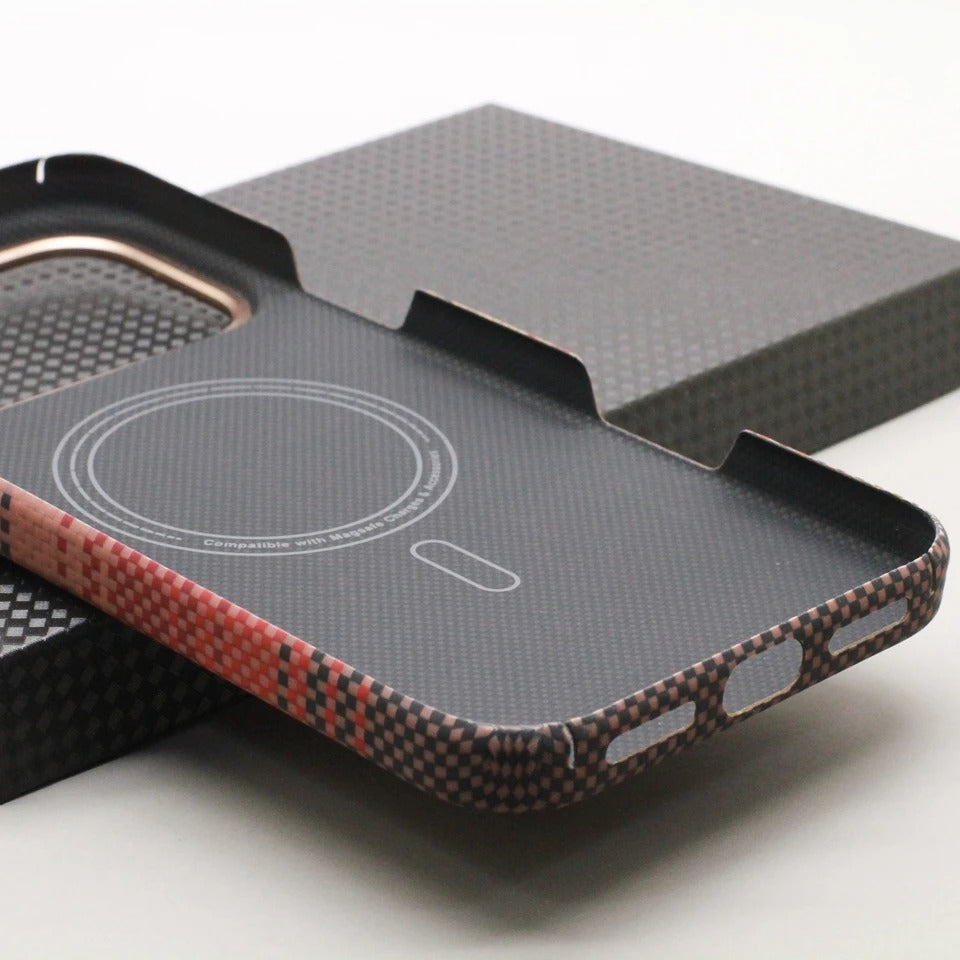 Elite iPhone Case — MagSafe Aramid Carbon Fiber Magnetic Cover with Slim Tough Protection, Anti-Fingerprint Non-Slip Design