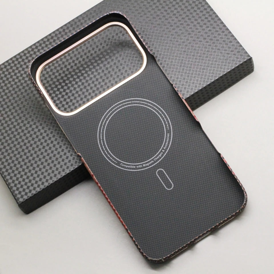 Elite iPhone Case — MagSafe Aramid Carbon Fiber Magnetic Cover with Slim Tough Protection, Anti-Fingerprint Non-Slip Design