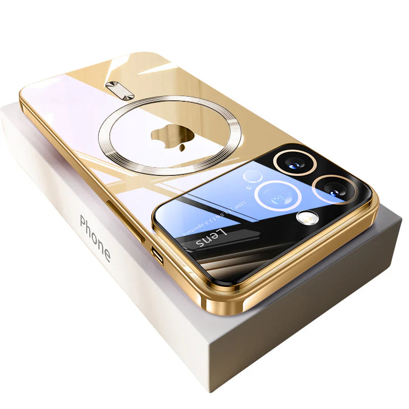 Fashion iPhone Case MagSafe Compatible Clear Cover — Large Camera Protection, Magnetic Wireless Charging, Shockproof Anti-Fingerprint Scratch-Resistant Design