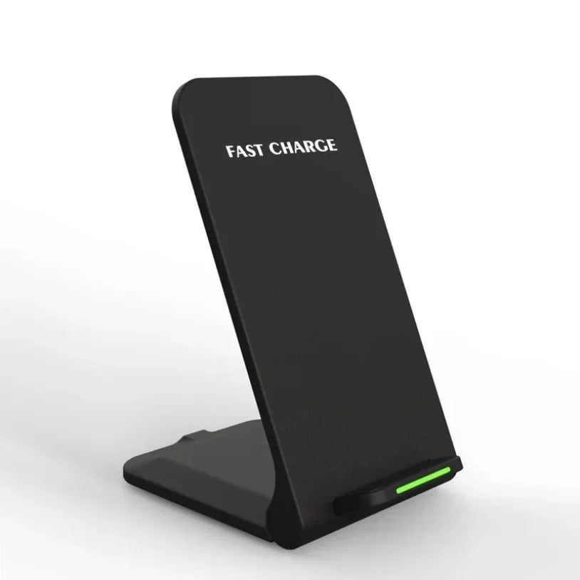 High-Quality 30W Wireless Charger Stand with Rapid Charging, Compact Foldable Design, Vertical & Horizontal Viewing, USB-C Power & Built-In Safety Guard