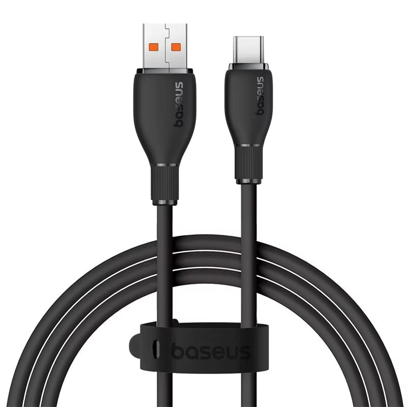 High-Quality Fast Charge Type-C Cable with 5A Current Support, Durable Flexible Cord, Efficient Charging & Data Transmission