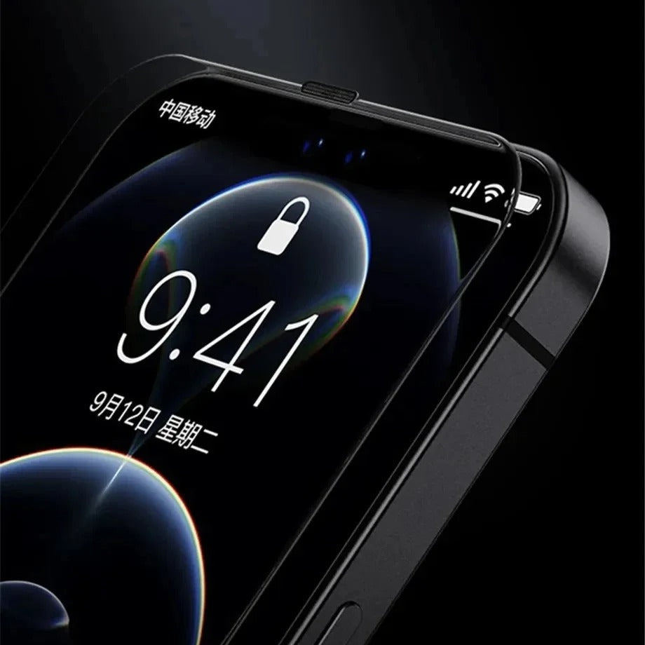 High-Quality Impact-Ready iPhone Privacy Tempered Glass Screen Protector, Full-Cover Anti-Spy Shield with Anti-Fingerprint, Scratch & Shatter Protection