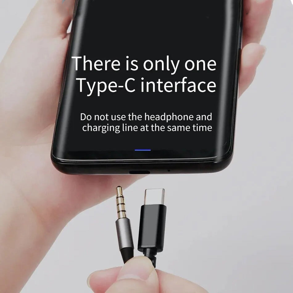 High-Quality USB-C Audio Adapter with 3.5mm AUX Jack, Clear Sound Performance & Portable Plug-and-Play Design