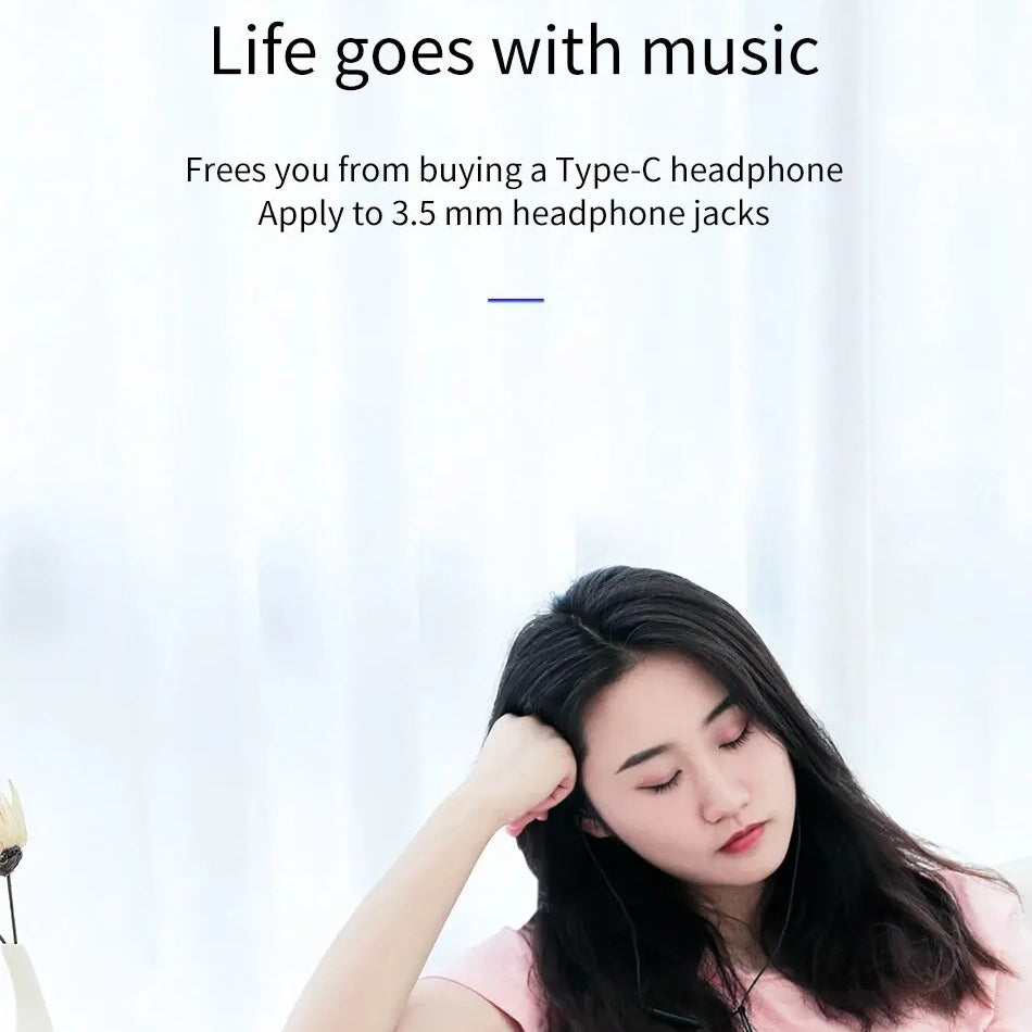 High-Quality USB-C Audio Adapter with 3.5mm AUX Jack, Clear Sound Performance & Portable Plug-and-Play Design