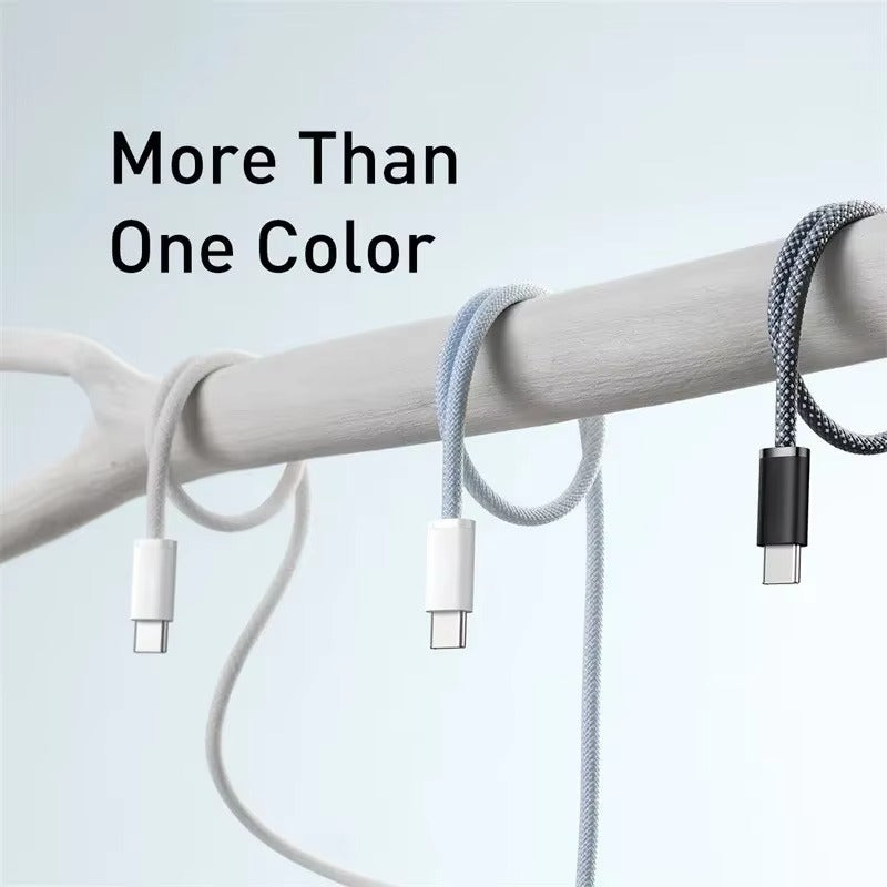 High-Quality USB-C Fast Charging Cable, 60W PD Power Braided Data Cable with 5A Output for Smartphones, Tablets & Laptops