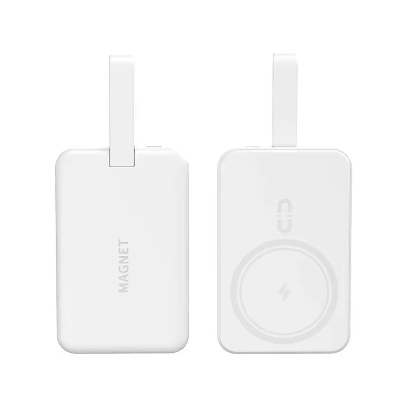 High-Quality Wireless Power Bank with LED Display, 23W Fast-Charge Portable Battery Featuring Built-In Cables, Flashlight & Hand Warmer