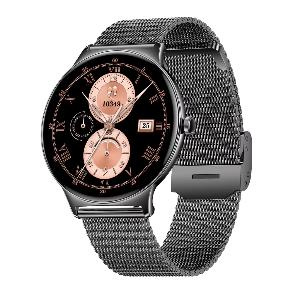 High-Quality Women’s Smartwatch with AMOLED Display, Bluetooth Call Support, Heart Rate & Sleep Monitoring, Waterproof Round Fitness Watch