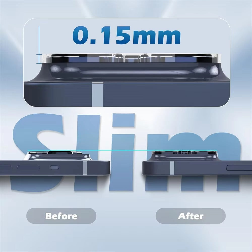 High-Quality iPhone Camera Lens Film Protector, Clear Tempered Glass Coverage with Scratch Resistance, Shatter Protection & Precision Fit