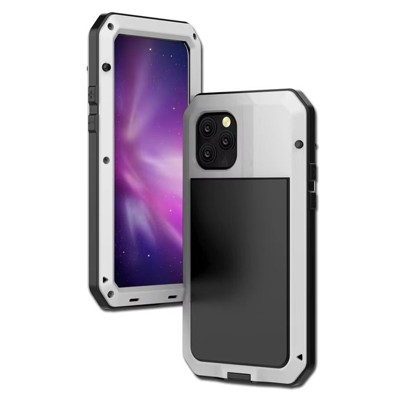 High-Quality iPhone Case — Shockproof Armor Metal Aluminum Full Protective Bumper Cover with Anti-Fingerprint & Non-Slip Design