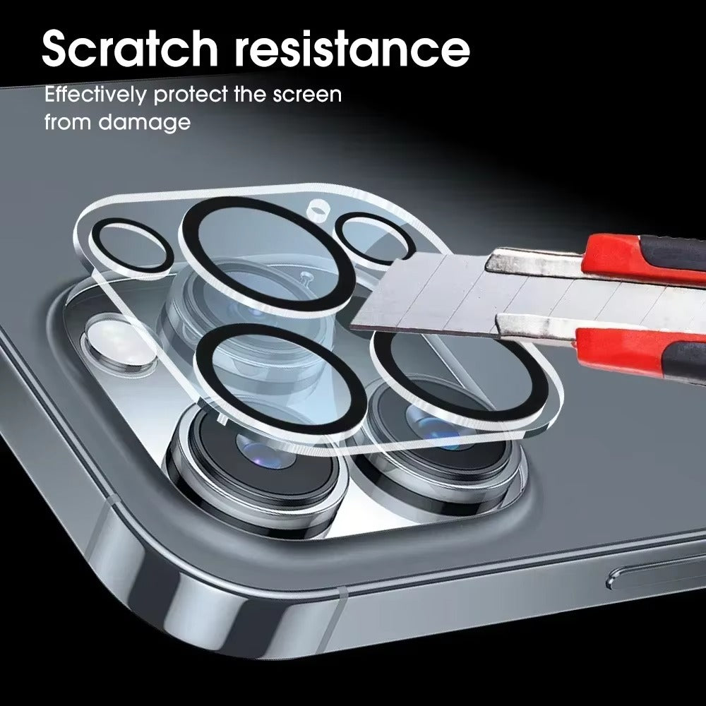 High-Quality iPhone HD Camera Lens Glass Protector, Clear Tempered Glass Film with Full Coverage, Scratch Resistance & Shatter Protection