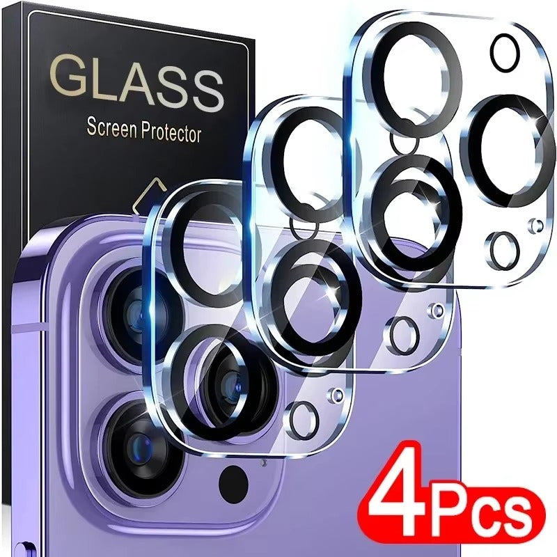 High-Quality iPhone HD Camera Lens Glass Protector, Clear Tempered Glass Film with Full Coverage, Scratch Resistance & Shatter Protection