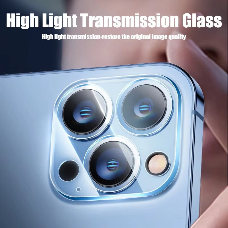 High-Quality iPhone HD Camera Lens Glass Protector, Clear Tempered Glass Film with Full Coverage, Scratch Resistance & Shatter Protection