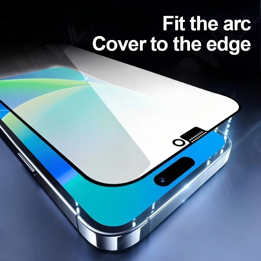 High-Quality iPhone HD Tempered Glass Screen Protector – Clear Front Protection, Anti-Fingerprint, Anti-Scratch & Shatter-Resistant Glass