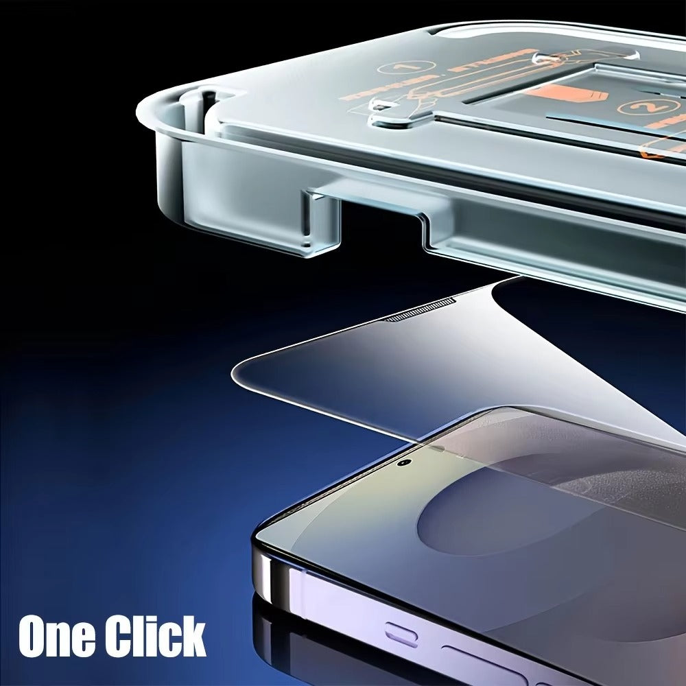 High-Quality iPhone HD Tempered Glass Screen Protector – Clear Front Protection, Anti-Fingerprint, Anti-Scratch & Shatter-Resistant Glass