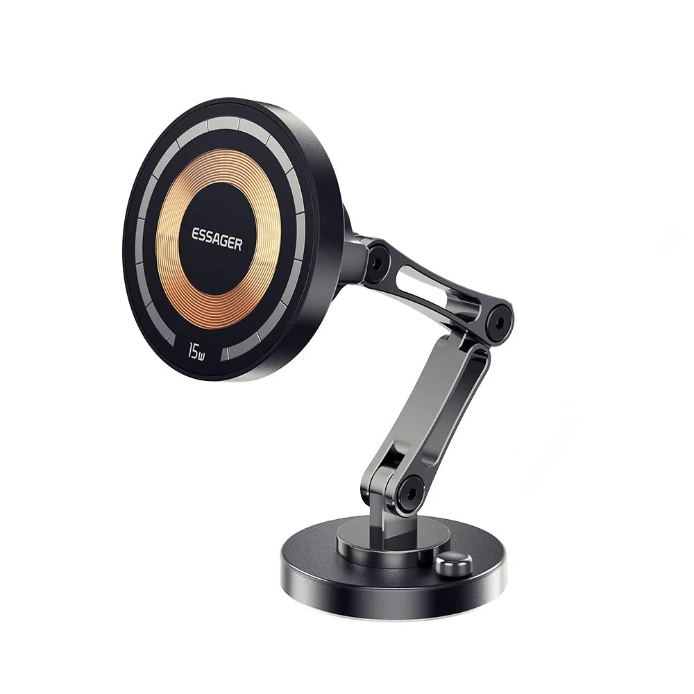 High-Quality iPhone MagSafe Magnetic Car Phone Holder, 15W Wireless Charging Mount with Multi-Axis Adjustment & Strong Magnetic Grip