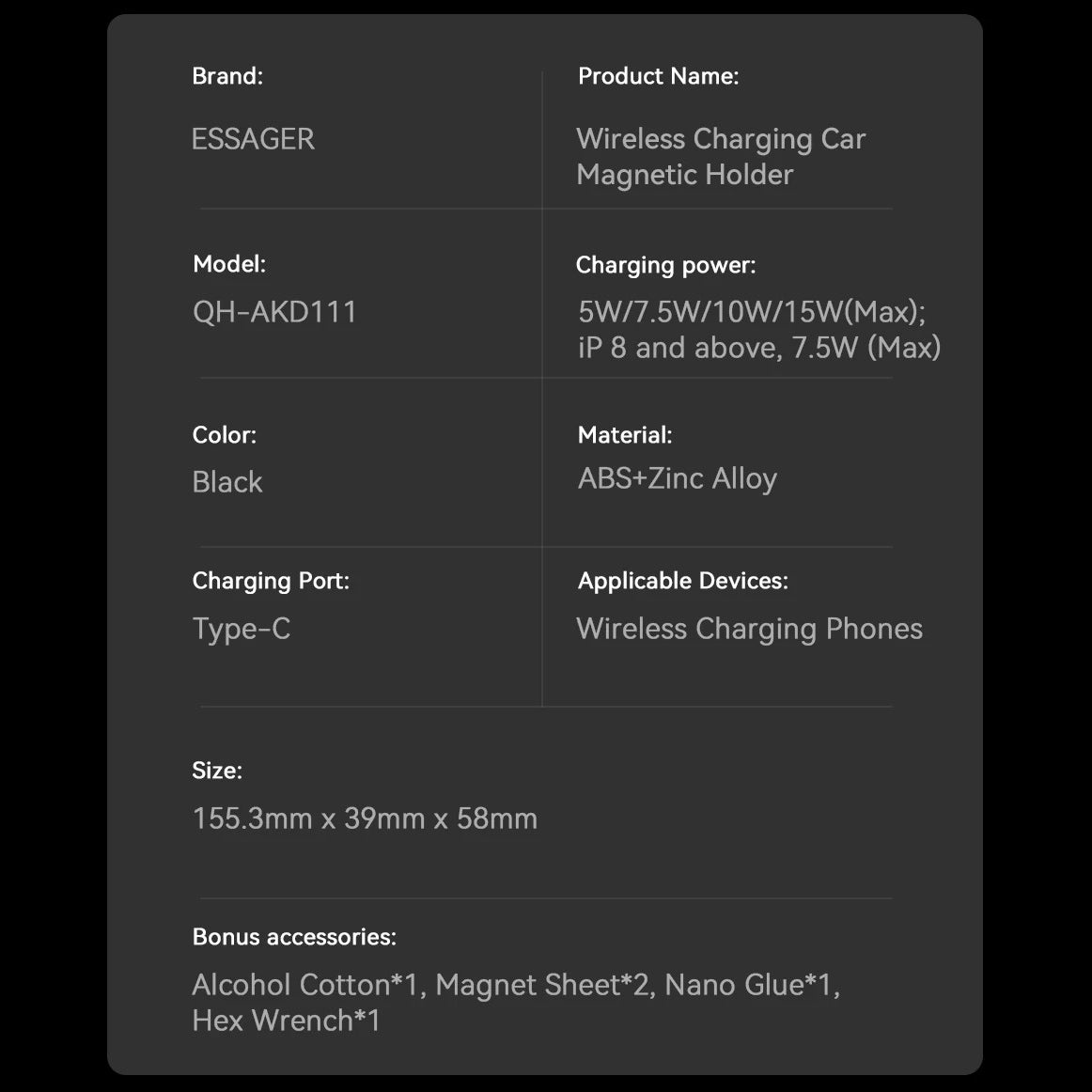 High-Quality iPhone MagSafe Magnetic Car Phone Holder, 15W Wireless Charging Mount with Multi-Axis Adjustment & Strong Magnetic Grip