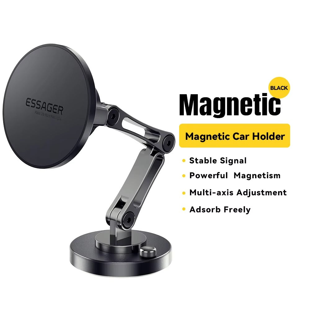 High-Quality iPhone MagSafe Magnetic Car Phone Holder, 15W Wireless Charging Mount with Multi-Axis Adjustment & Strong Magnetic Grip