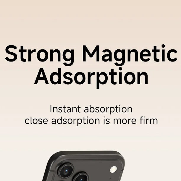 High-Quality iPhone MagSafe Magnetic Desk Phone Stand, 360° Rotating Aluminum Holder with Height Adjustment & Foldable Stable Base