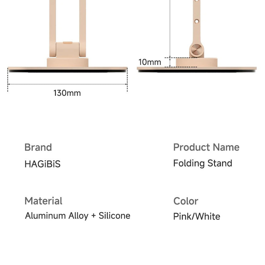 High-Quality iPhone MagSafe Magnetic Desk Phone Stand, 360° Rotating Aluminum Holder with Height Adjustment & Foldable Stable Base