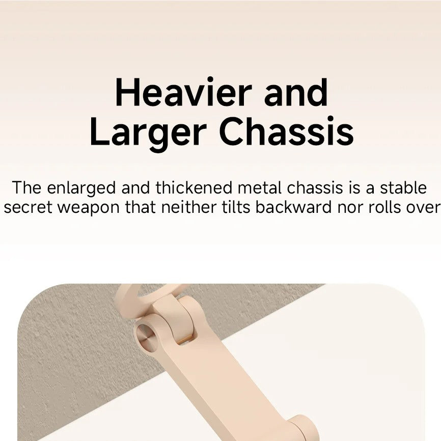 High-Quality iPhone MagSafe Magnetic Desk Phone Stand, 360° Rotating Aluminum Holder with Height Adjustment & Foldable Stable Base