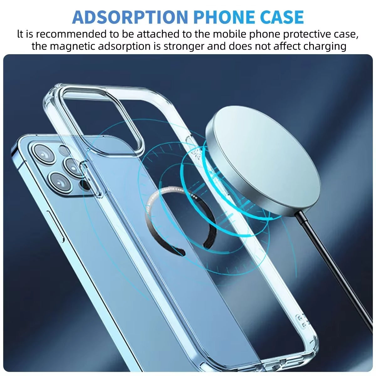 High-Quality iPhone MagSafe Magnetic Ring Adapter, Universal Metal Sticker Plate for Wireless Charging & Car Mount Compatibility