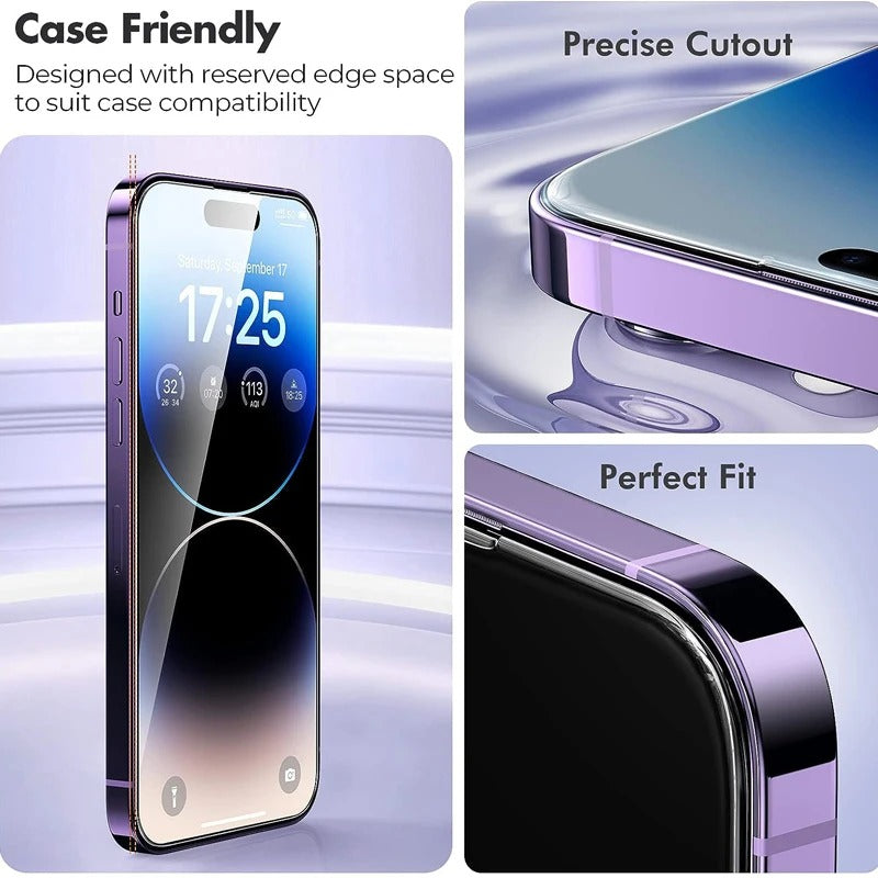 High-Quality iPhone Screen Protector Tempered Glass – Crystal Clear HD Full Coverage, Anti-Scratch & Anti-Break Protection