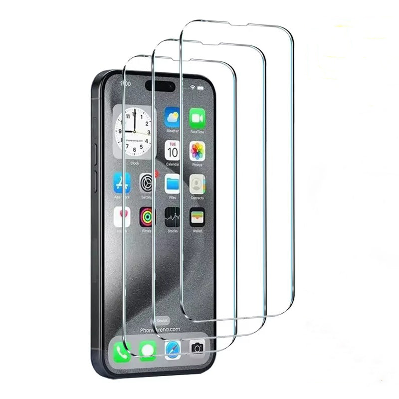 High-Quality iPhone Tempered Glass Screen Protector – Clear HD Protective Film with Anti-Fingerprint Surface, Scratch Resistance & Shatter Protection