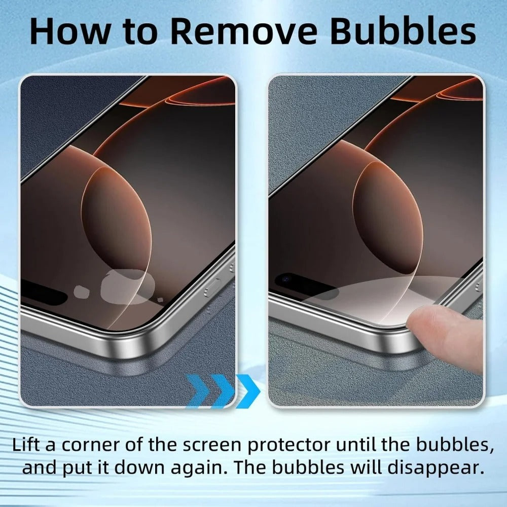 High-Quality iPhone Tempered Glass Screen Protector, HD Clear Front Film with Anti-Scratch Protection and Precision Fit