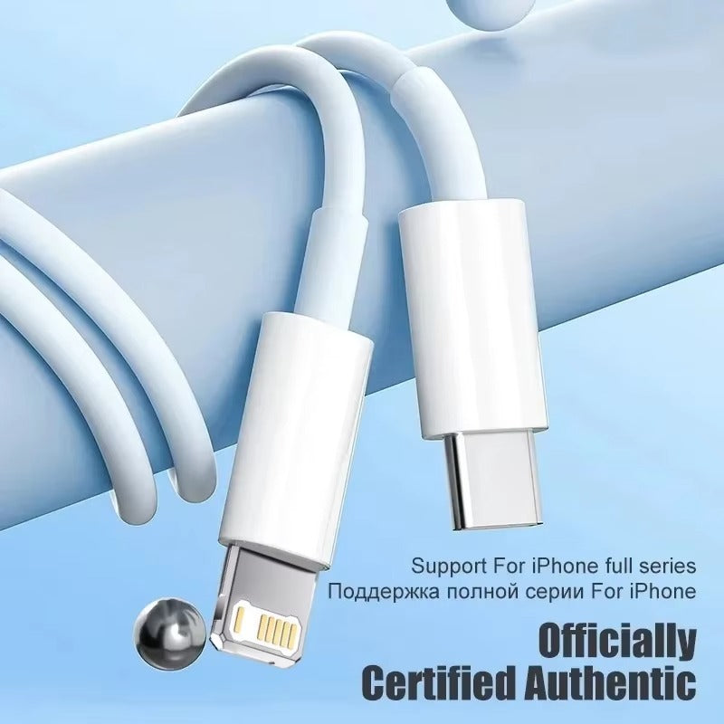 High-Quality iPhone USB-C Fast Charging Cable, 35W PD Power Data Cable with Durable TPE/TPU Build for Reliable Everyday Charging