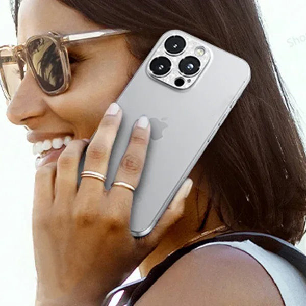 Impact-Ready iPhone Full-Cover Metal Camera Lens Protector, Tempered Glass Lens Cover with Metal Ring, Scratch Resistance & Shatter Protection