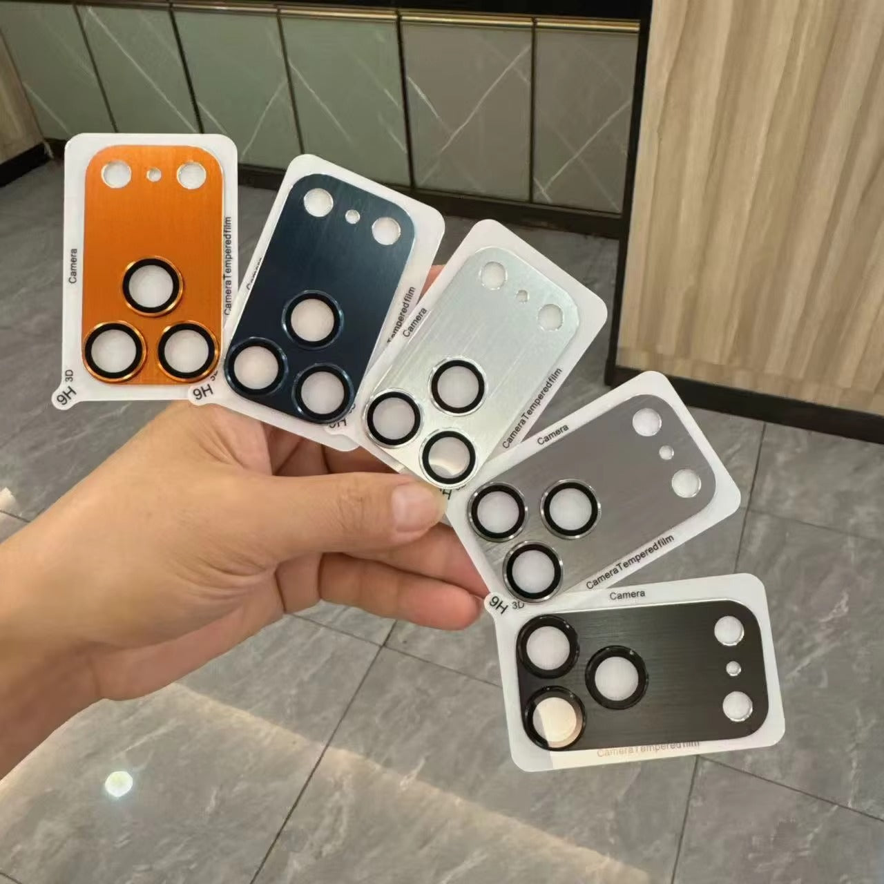 Impact-Ready iPhone Full-Cover Metal Camera Lens Protector, Tempered Glass Lens Cover with Metal Ring, Scratch Resistance & Shatter Protection