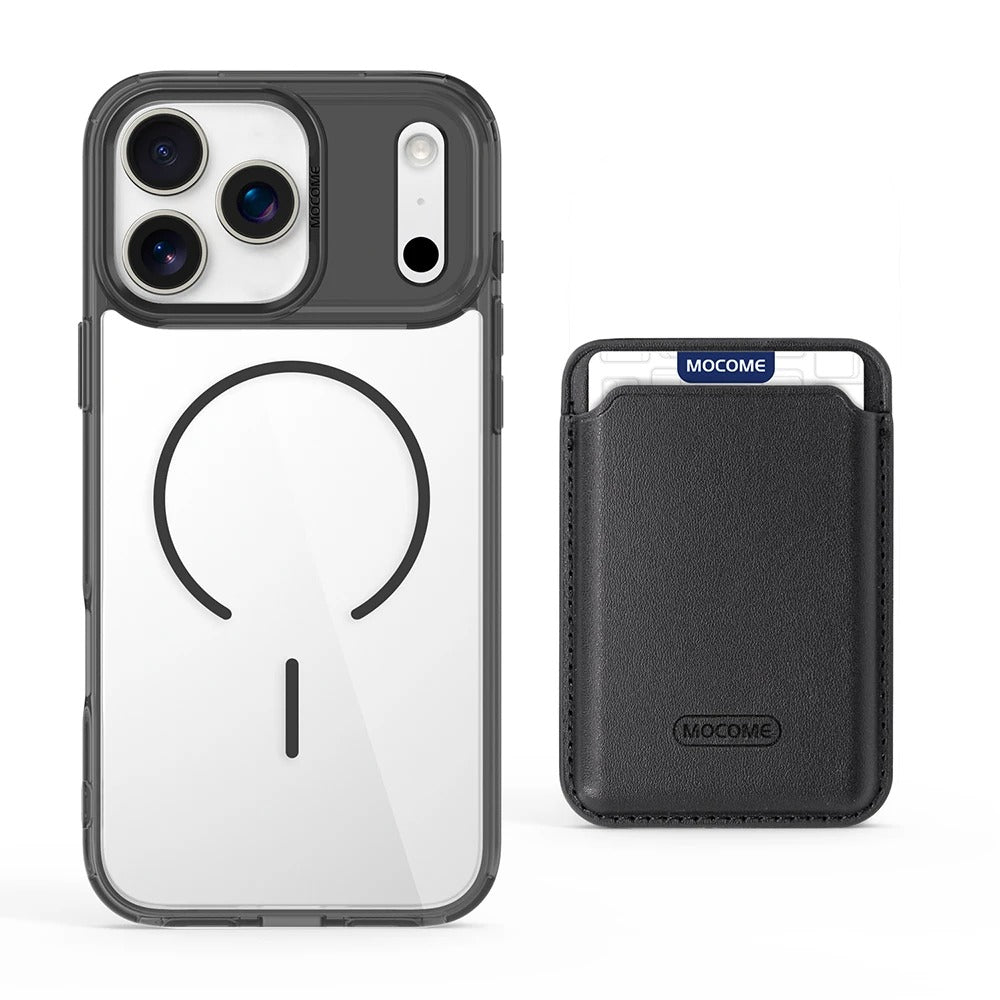 Impact-Ready iPhone Magnetic Case with Detachable Wallet, Shockproof TPU & PC Protective Cover, MagSafe-Compatible Card Holder Design