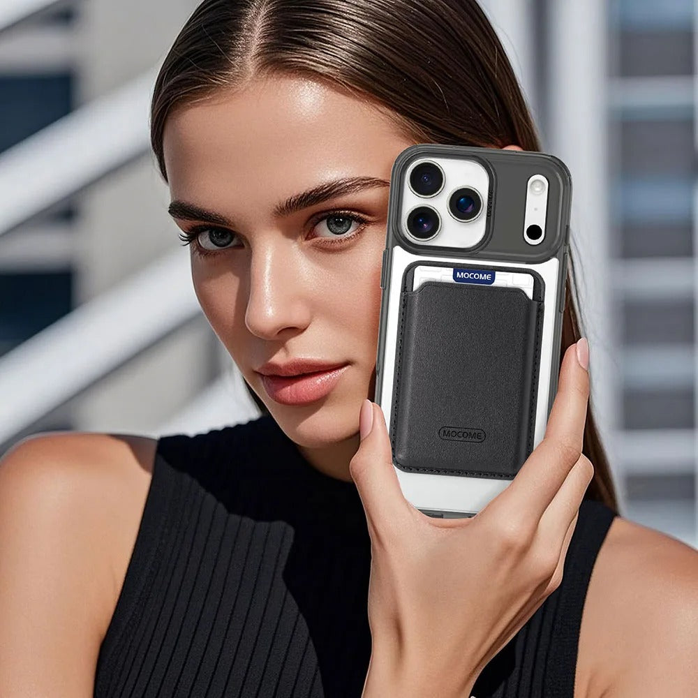 Impact-Ready iPhone Magnetic Case with Detachable Wallet, Shockproof TPU & PC Protective Cover, MagSafe-Compatible Card Holder Design