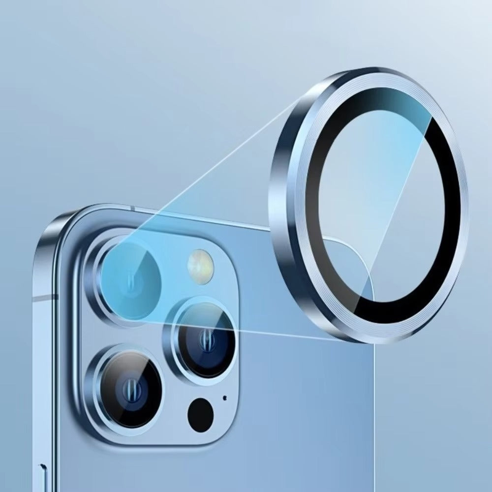 Impact-Ready iPhone Metal Ring Camera Lens Protector, Alloy Steel Tempered Glass with Full Coverage, Scratch Resistance & Shatter Protection