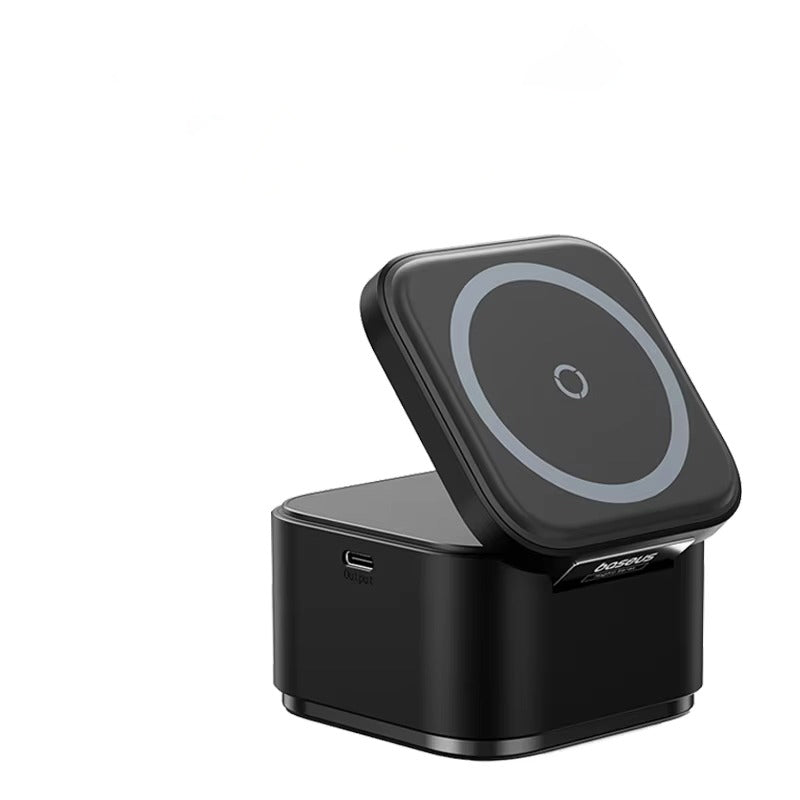 Luxury 3-in-1 Magnetic Wireless Charger Stand with 25W Fast Charging, 15W Wireless Output, Desktop Dock for Phones & Earphones