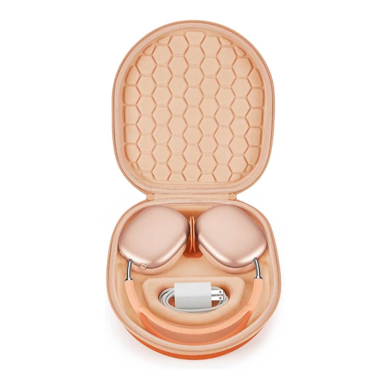 Luxury AirPods Max Premium Protective Travel Case with Smart Sleep Mode, EVA Hard Shell Carrying Bag for Safe Storage