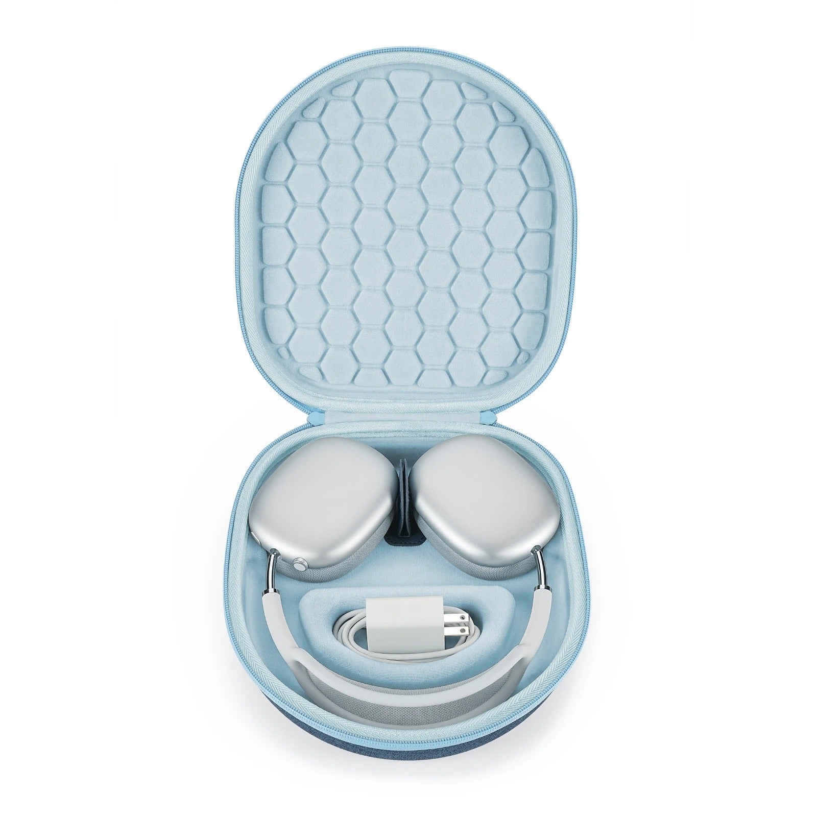 Luxury AirPods Max Premium Protective Travel Case with Smart Sleep Mode, EVA Hard Shell Carrying Bag for Safe Storage