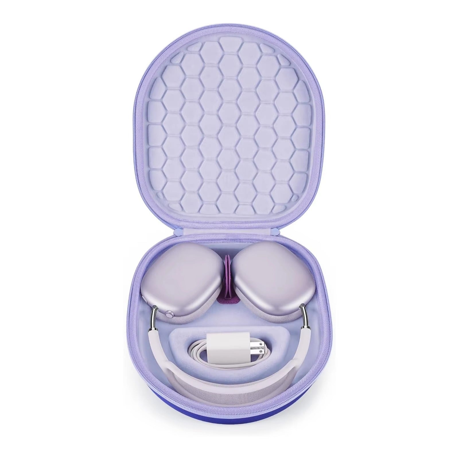 Luxury AirPods Max Premium Protective Travel Case with Smart Sleep Mode, EVA Hard Shell Carrying Bag for Safe Storage