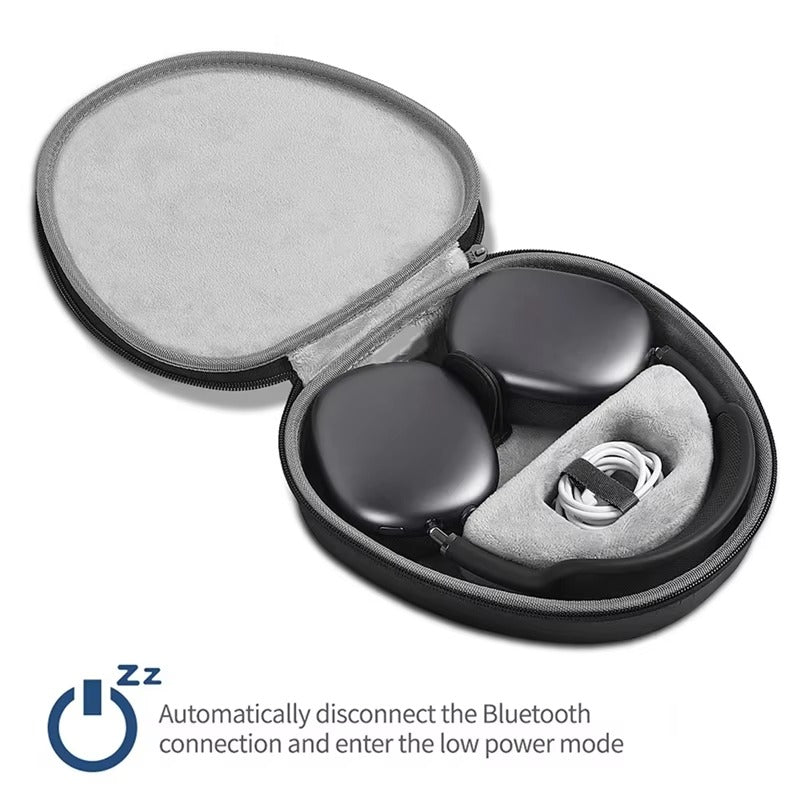 Luxury AirPods Protective Case Max Leather Smart Sleep, Premium Storage Bag with Full Coverage Protection for Headphones