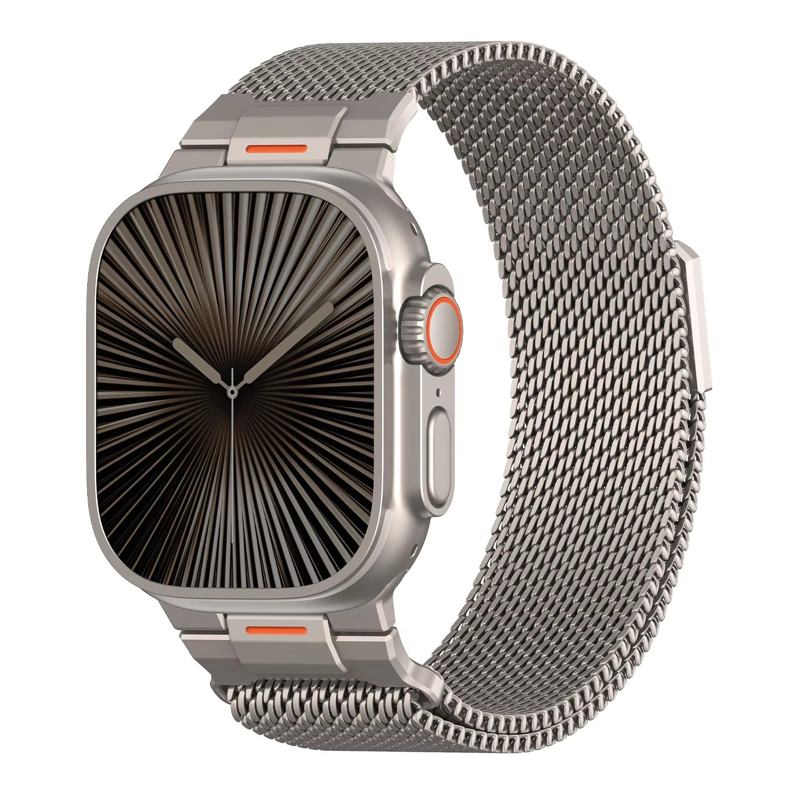 Luxury Apple Watch Milanese Loop Band, Magnetic Metal Bracelet Strap for 38–49mm Smartwatches