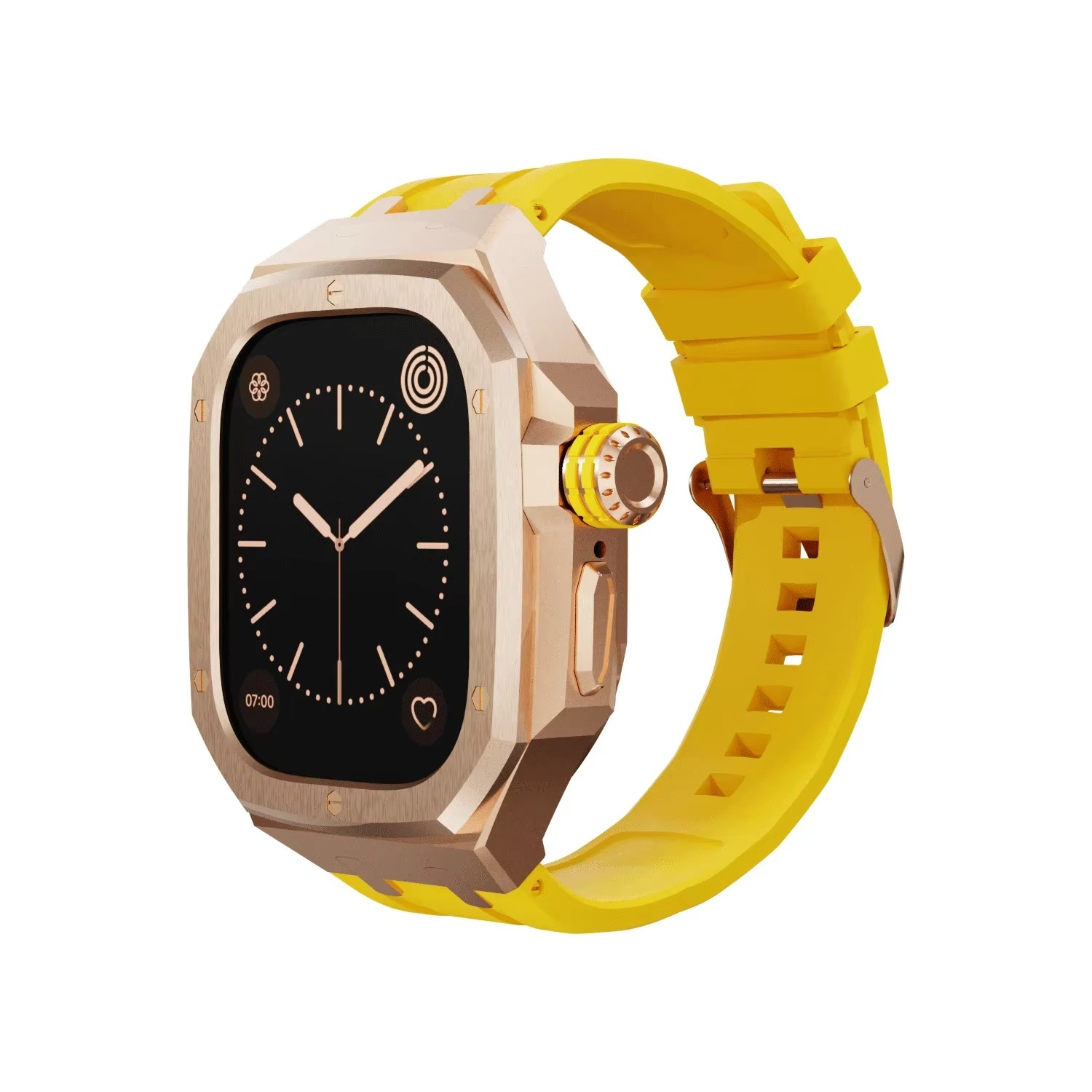 Luxury Apple Watch Stainless Steel Case & Strap Mod Kit, Premium Upgrade Protective Frame & Metal Band Set