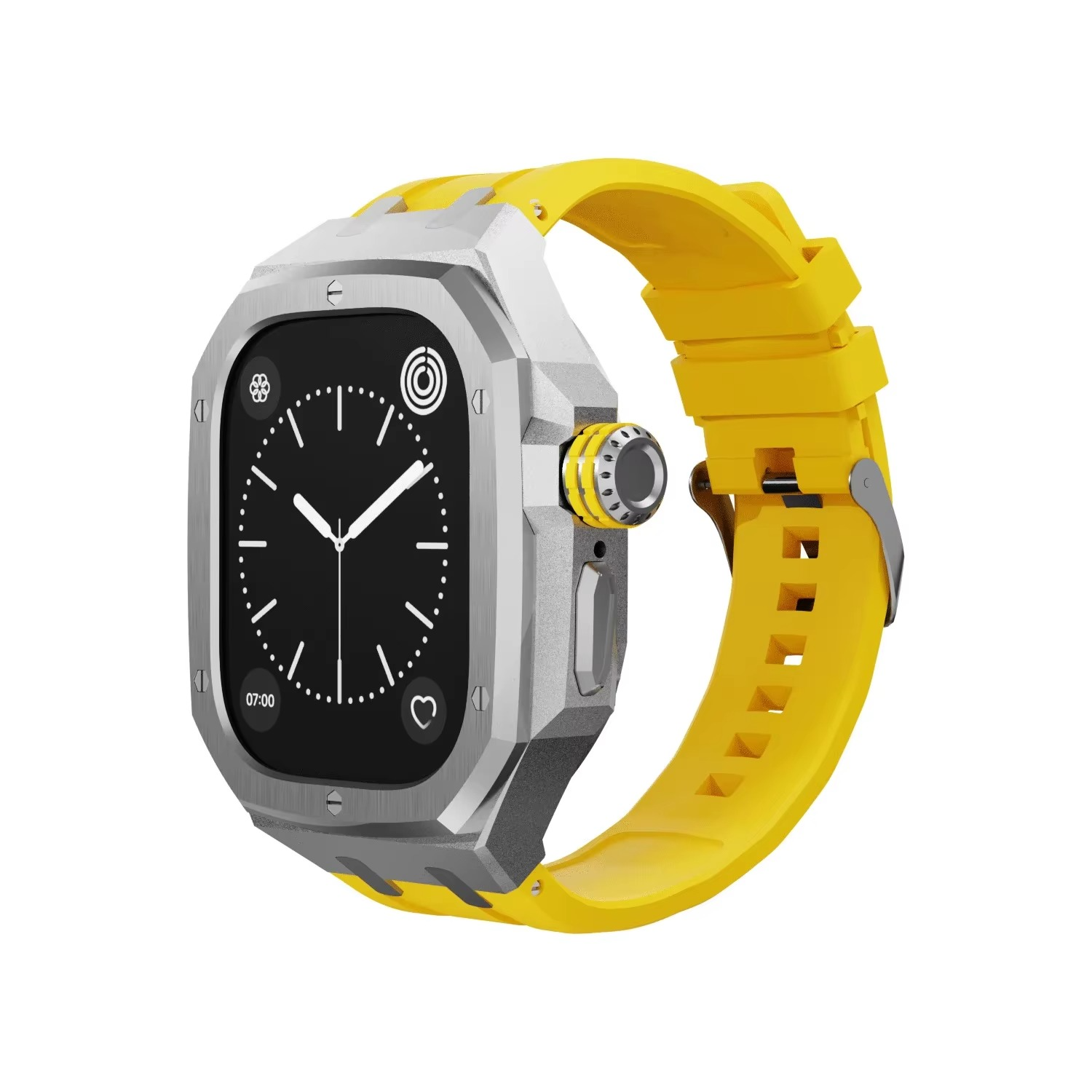 Luxury Apple Watch Stainless Steel Case & Strap Mod Kit, Premium Upgrade Protective Frame & Metal Band Set