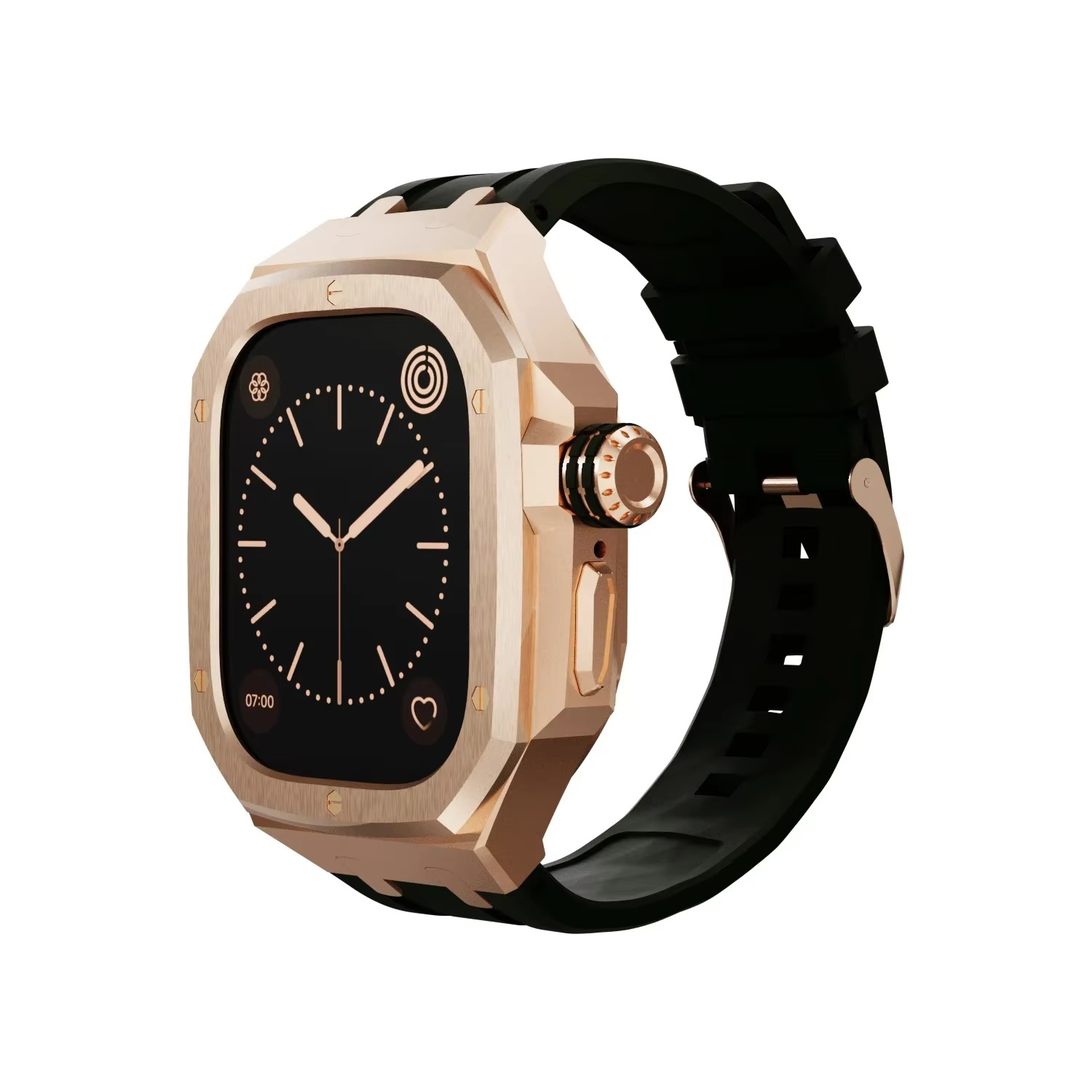 Luxury Apple Watch Stainless Steel Case & Strap Mod Kit, Premium Upgrade Protective Frame & Metal Band Set